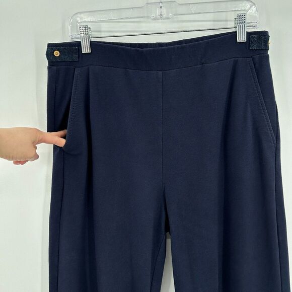 ST. JOHN Sport Navy Blue Straight Leg Pull On High Rise Casual Pants Size Medium - Picture 3 of 6